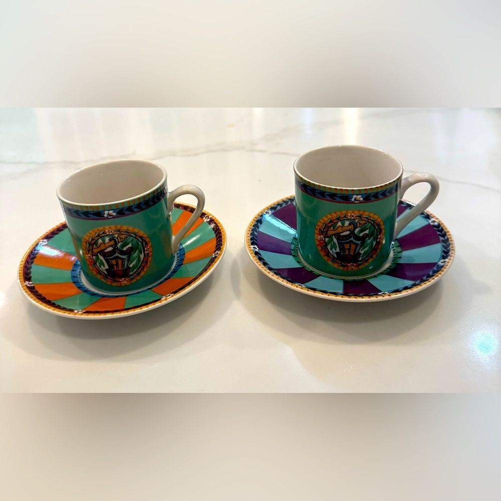 Essex Collection Katmandu By Kate Williams Demitasse Cup And Saucer Set Of 2